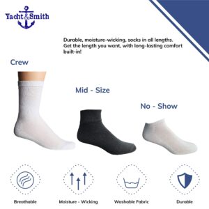 SOCKS'NBULK 12 Pairs Men's Ankle Socks, Athletic Sports Running Socks, Quarter Length (Gray)