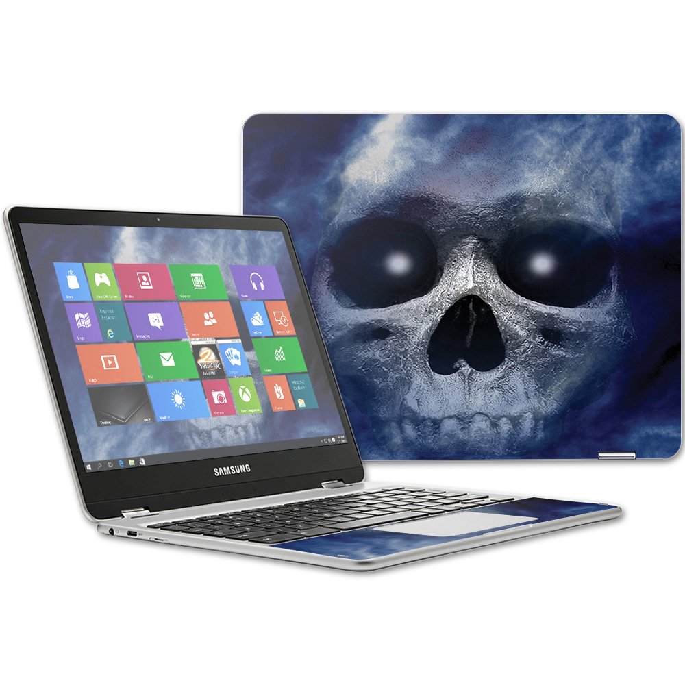 MightySkins Skin Compatible with Samsung Chromebook Plus 12.3"(2017 - Haunted Skull | Protective, Durable, and Unique Vinyl wrap Cover | Easy to Apply, Remove, and Change Styles | Made in The USA