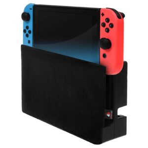 TXEsign Reversible Soft Lining Nintendo Switch Dust Cover Compatible with Nintendo Switch charging dock (Black)