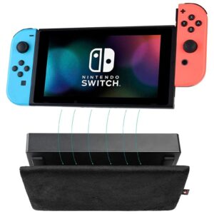 TXEsign Reversible Soft Lining Nintendo Switch Dust Cover Compatible with Nintendo Switch charging dock (Black)