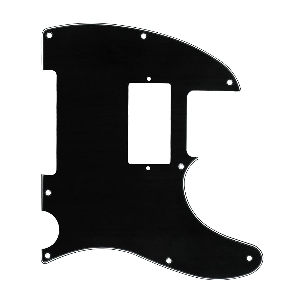 FLEOR 3Ply Black 8 Hole Tele Pickguard Guitar Humbucker Pick Guard HH with Screws Fit USA/Mexican Fender Standard Telecaster Part