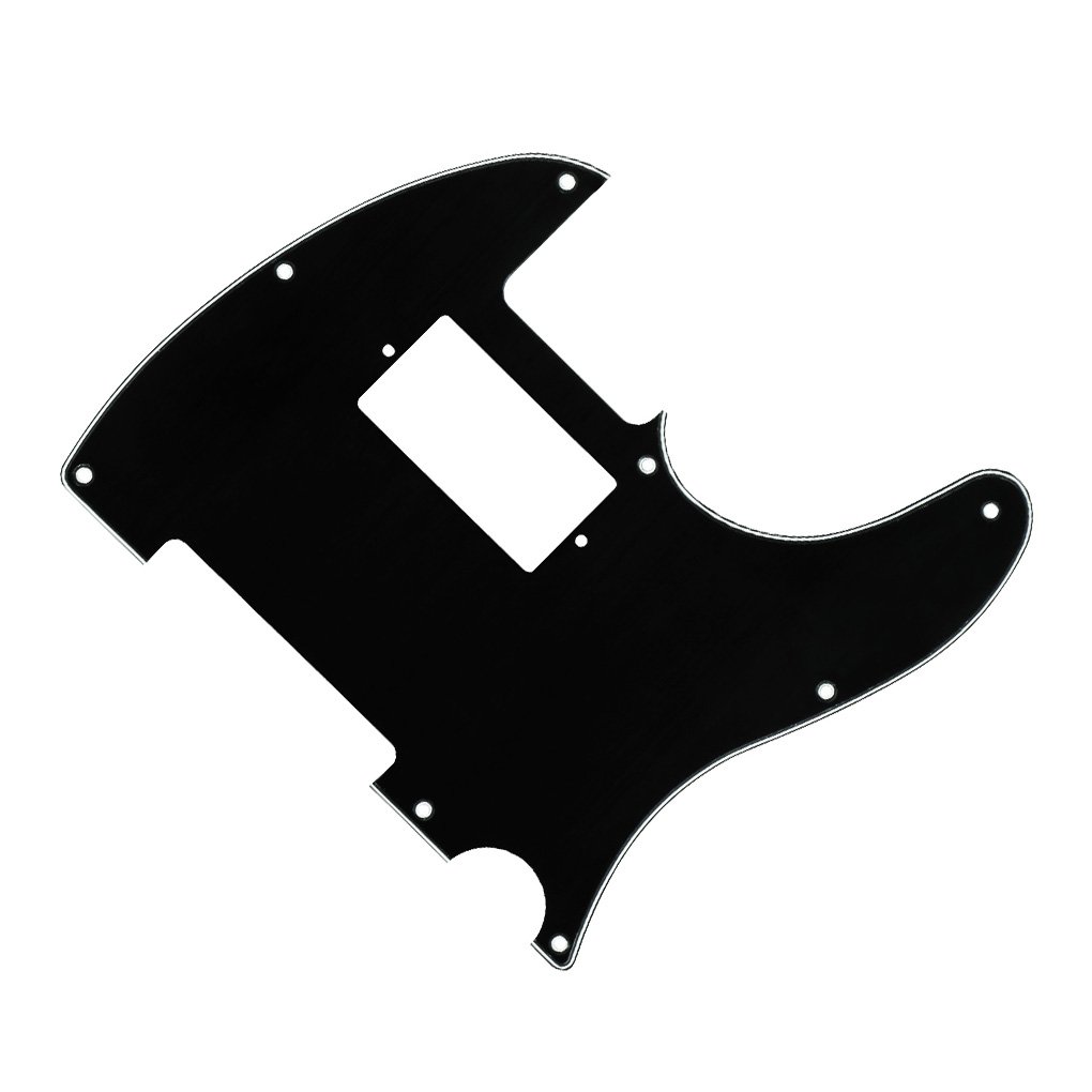 FLEOR 3Ply Black 8 Hole Tele Pickguard Guitar Humbucker Pick Guard HH with Screws Fit USA/Mexican Fender Standard Telecaster Part