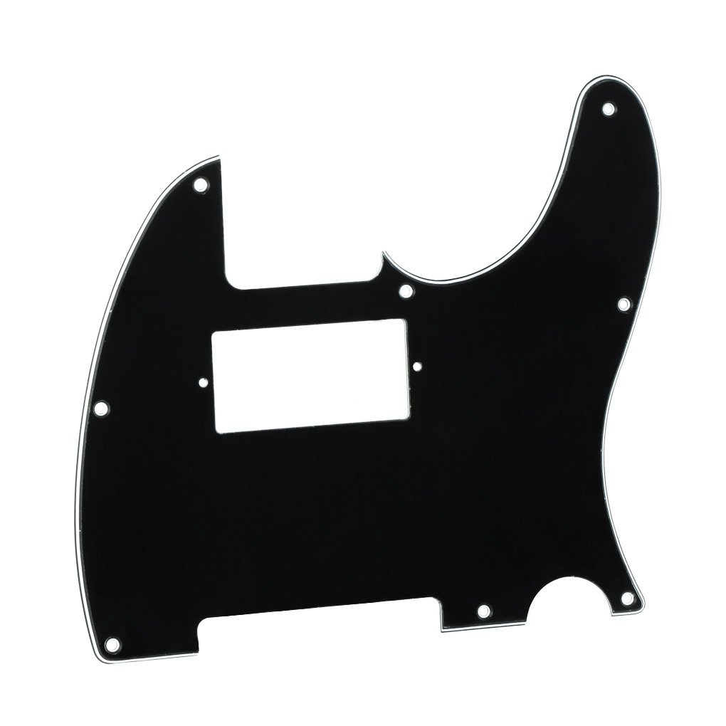 FLEOR 3Ply Black 8 Hole Tele Pickguard Guitar Humbucker Pick Guard HH with Screws Fit USA/Mexican Fender Standard Telecaster Part