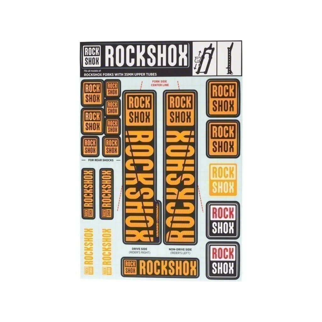 RockShox Decal Kit, 35mm, Orange Color Matching Kit