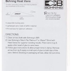 Bohning 101036WH25 Heat Vane, 2.5 White, 36pk