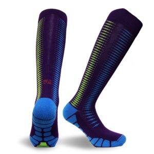 Vitalsox Patented Graduated Compression Socks, Electrical Violet, Large