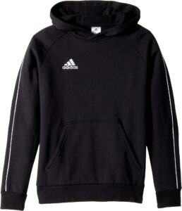 adidas core 18 soccer hoodie, black/white, 2xs