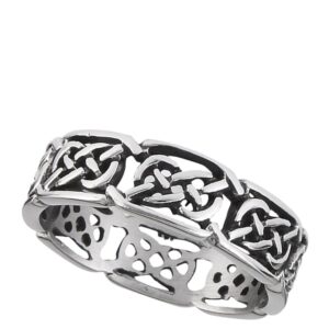 Eternity Celtic Infinity Knot Ring Stainless Steel Cute Filigree Band Size 8