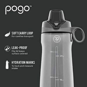 Pogo BPA-Free Plastic Water Bottle with Chug Lid, Fuchsia, 32 oz.