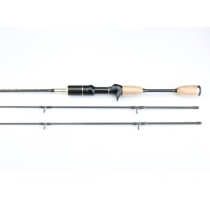 Rosewood Utra Light Baitcasting Fishing Rods 1.8m Double Tips Carbon Fiber Fishing Poles (Gold, 1.8M)