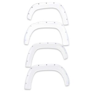 EGR 791574-GAZ bolt-on look fender flare set, factory summit white color match, compatible with select Chevrolet Silverado models