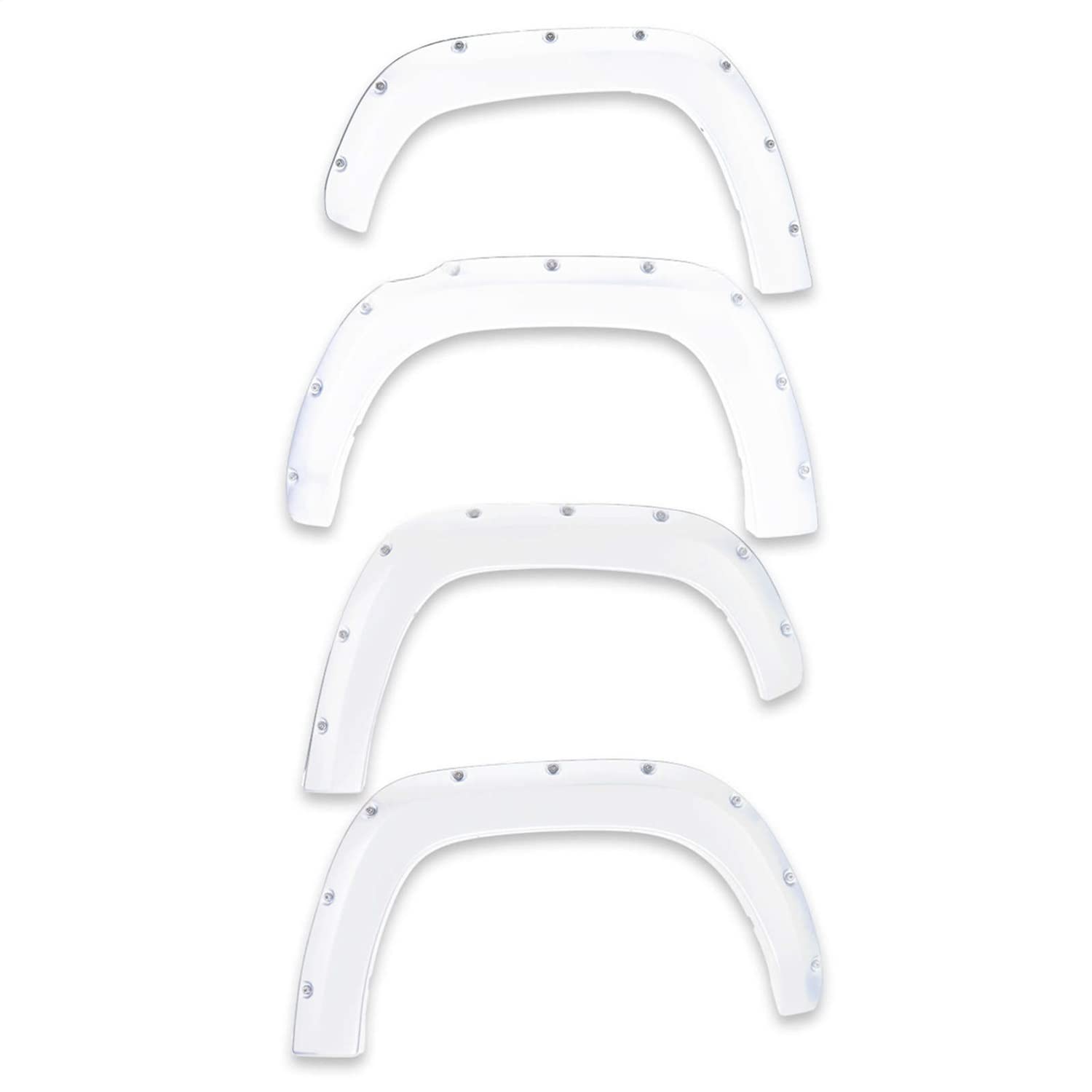 EGR 791574-GAZ bolt-on look fender flare set, factory summit white color match, compatible with select Chevrolet Silverado models