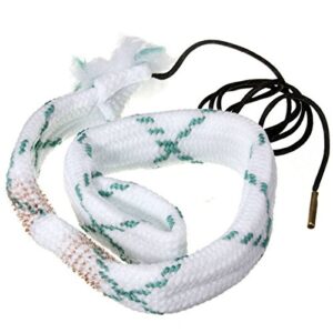 Aimee_JL New Bore Cleaner 12 GA Gauge Gun Barrel Cleaning Rope Rifle/Pistol/Shotgun Brass Brush Cleaning Cord