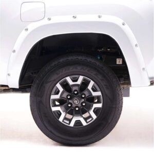 EGR 791574-GAZ bolt-on look fender flare set, factory summit white color match, compatible with select Chevrolet Silverado models