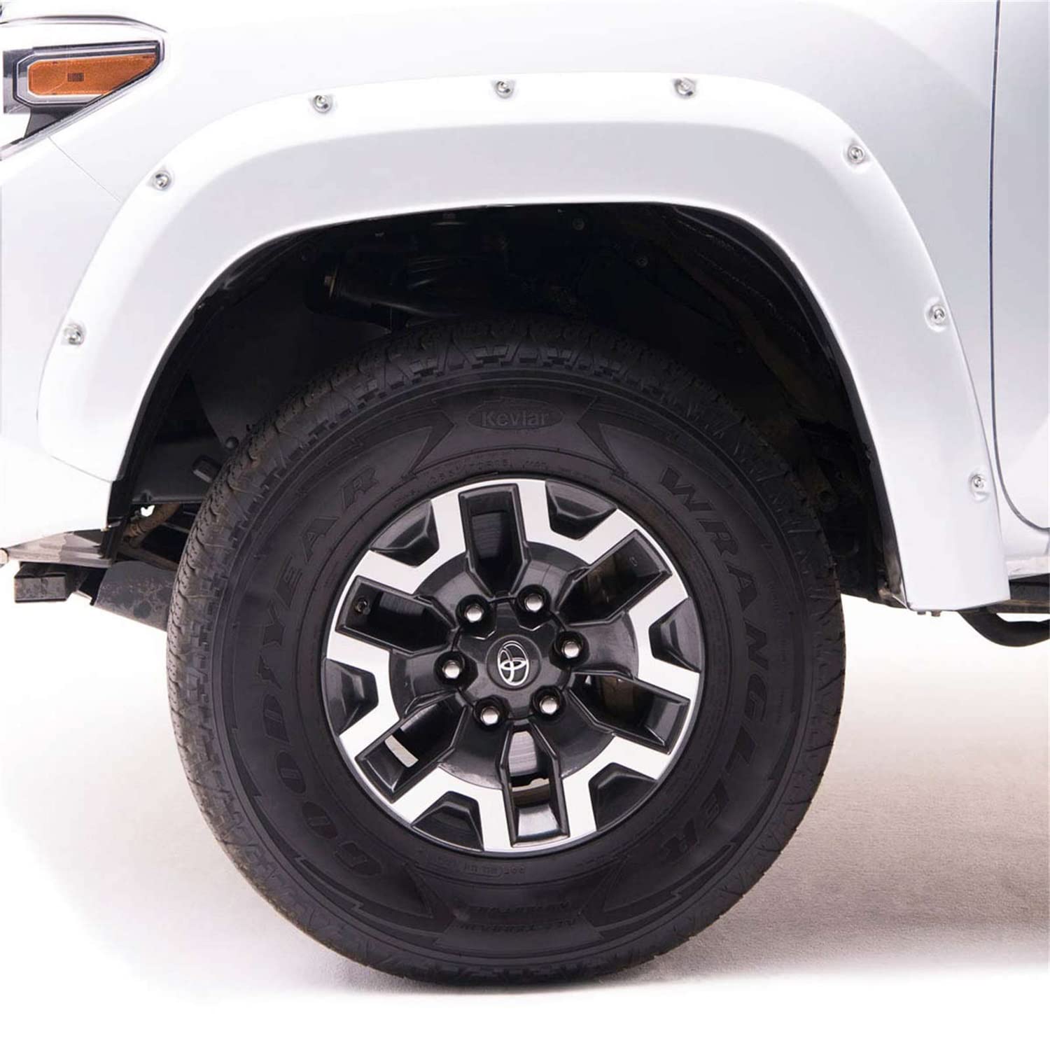 EGR 791574-GAZ bolt-on look fender flare set, factory summit white color match, compatible with select Chevrolet Silverado models