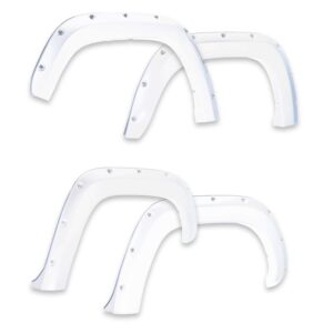 EGR 791574-GAZ bolt-on look fender flare set, factory summit white color match, compatible with select Chevrolet Silverado models