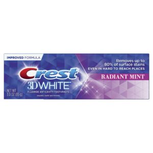 crest toothpaste 3d white radiant mint, 3oz