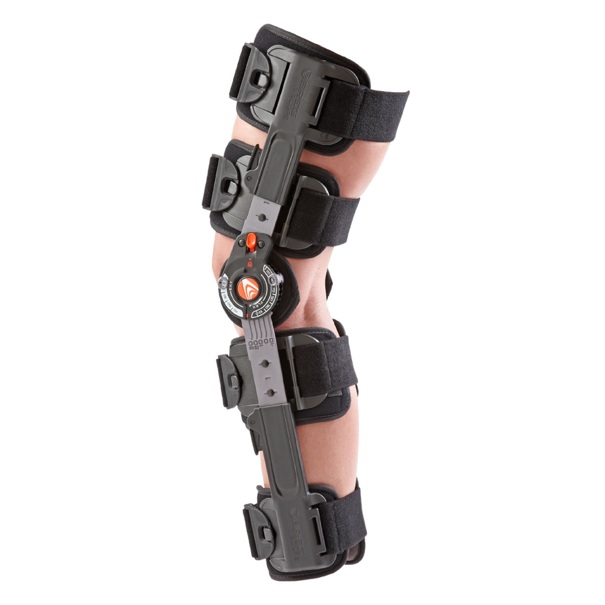 BREG '08814 Brace, Orthopedic, Foam Knee Telescoping Hinge Post-Op Strap Lock Quick Clip Buckle T-Scope Latex-Free