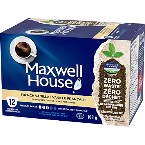 Maxwell House, French Vanilla Coffee, Keurig K-Cup Pods, 12 Pods, {Imported from Canada}