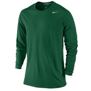 nike mens legend poly long sleeve dri-fit training shirt green 727980 341 size xl