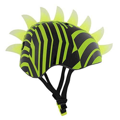 Krash unisex teen Krash Mohawk Bike Youth Helmet, Dazzle Green LED, One Size US