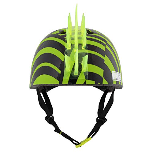 Krash unisex teen Krash Mohawk Bike Youth Helmet, Dazzle Green LED, One Size US