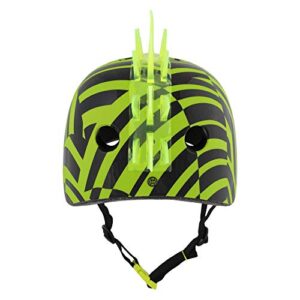 Krash unisex teen Krash Mohawk Bike Youth Helmet, Dazzle Green LED, One Size US