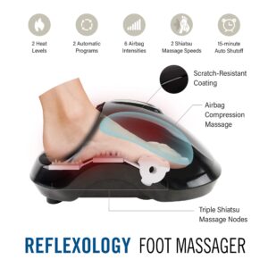 Daiwa Felicity Foot Massager Machine - Shiatsu Foot Massager with Heat and Kneading Motion Helps Relax and Rejuvenate Sore Feet - Can Relieve Pain Associated with Plantar Fasciitis and Neuropathy