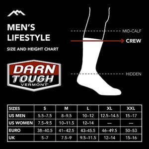 Darn Tough 1480 Men's Merino Wool Standard Issue Mid-Calf Light Socks, Gray, Medium (8-9.5)