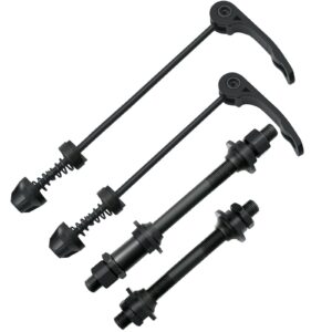 aituitui 1 pair bike quick release axle skewer bicycle hub parts, front & rear axle hollow shaft kit replacement for road bike, mountain bike, mtb, bmx