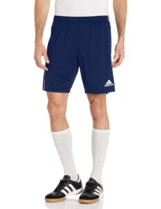 adidas men's core 18 training shorts, dark blue/white, small