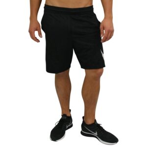 nike men's hbr basketball shorts, black/black/white, medium