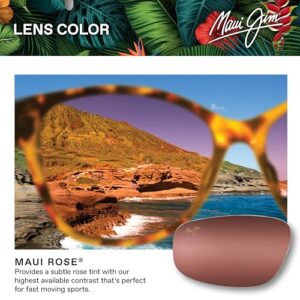 Maui Jim Women's Starfish Polarized Fashion Sunglasses, Sandstone with Blue/Maui Rose®, Medium