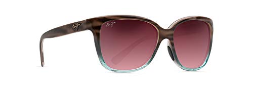 Maui Jim Women's Starfish Polarized Fashion Sunglasses, Sandstone with Blue/Maui Rose®, Medium