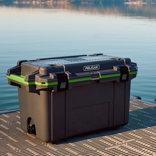 Pelican 70 Quart Elite Cooler (Dark Grey/Green)