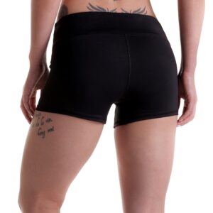 Tough Mode Women's 3" Athletic Workout Volleyball Running WOD Compression shorts Black