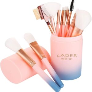 Makeup Brushes - 12 Pcs Makeup Brush Sets for Foundation Eyeshadow Eyebrow Eyeliner Blush Powder Concealer Contour Shadows with Case