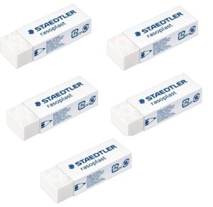 staedtler large rasoplast pencil eraser (526 b20) pack of 5 erasers