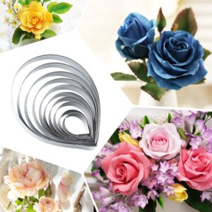 10 pcs Austin Rose Cutter Set Fondant Decor Kit Cake Decorating Gumpaste Flowers