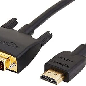 Amazon Basics HDMI-A to DVI (Male) Adapter Cable, Bi-Directional 1080P, Gold-Plated, 3 ft/0.9 m, Pack of 10, Black