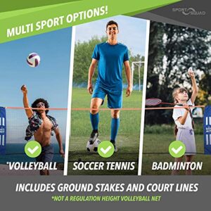 JOOLA HIT MIT Adjustable Height Portable Badminton Net Set - Competition Multi Sport Indoor or Outdoor Net for Playing Pickleball, Kids Volleyball, Soccer Tennis, Lawn Tennis - Easy and Fast Assembly