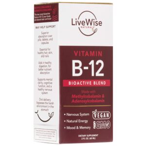 Liquid B12 Vitamin Sublingual – All-Natural Liquid Vitamin Vegan B12 Drops – Non-GMO Adenosylcobalamin Methylcobalamin B12 Supplement – Boost Your Immune System, Metabolism, Energy and Focus!