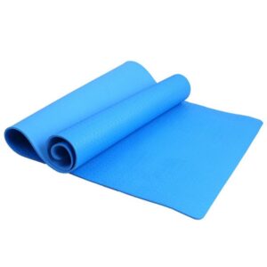 LIYUDL 4mm Thickness Yoga Mat Non-Slip EVA Foam Yoga Pad,Dampproof Sleeping Mattress Mat,for Pilates,Fitness,Workout,Lose Weight Blue