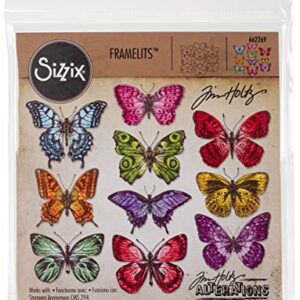 Sizzix Die Set , Flutter by Tim Holtz, 20 Pack, Multi Color, One Size Framelits, Multicolor