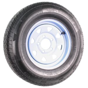 eCustomrim 2-Pack Radial Trailer Tire On Rim ST175/80R13 13 in. LRC 5 Lug White Spoke Wheel - 6 Year Warranty w/Free Roadside