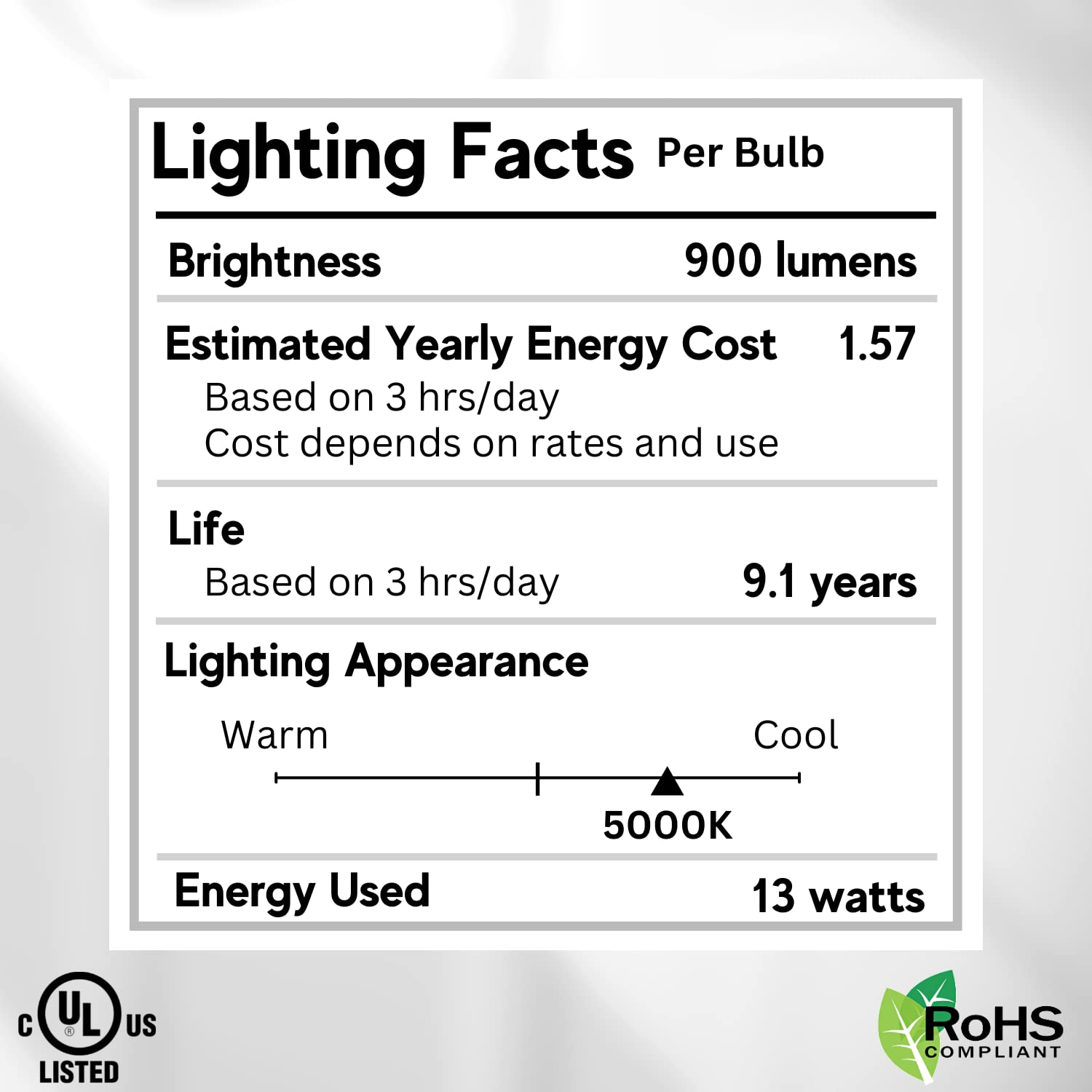 Xtricity Compact Fluorescent Light Bulbs T2 Spiral, E26 Base, 13W (60W Equivalent), 5000k Daylight, 900 Lumens, CFL, 120V - UL Listed, (8 Pack)