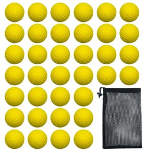 Dsmile Practice Golf Balls, Foam, 36 Count, Yellow