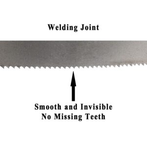 Imachinist S6412121216 Bi-Metal Band Saw Blades 64-1/2" X 1/2" X 12/16tpi Variable Teeth for Cutting Soft Ferrous Metal