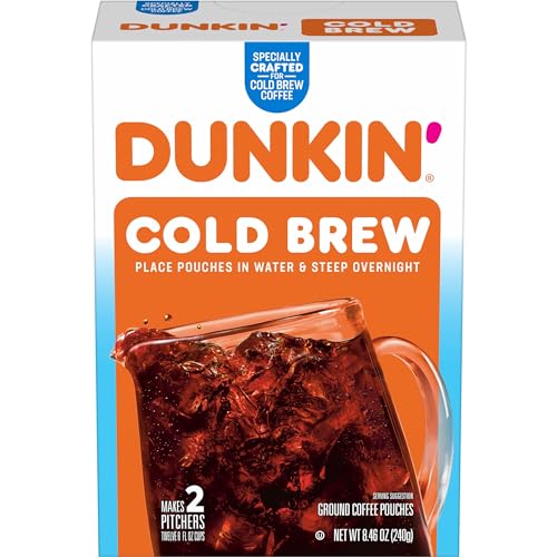 Dunkin' Cold Brew Ground Coffee Packs, 8.46 Ounce (Pack of 1)