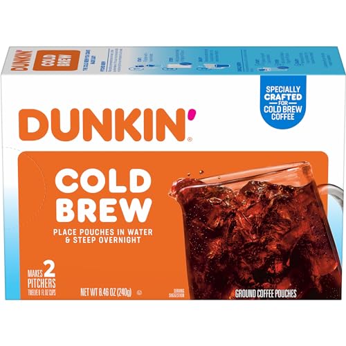 Dunkin' Cold Brew Ground Coffee Packs, 8.46 Ounce (Pack of 1)